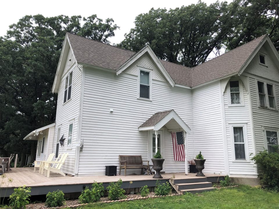 Farmhouse with deck