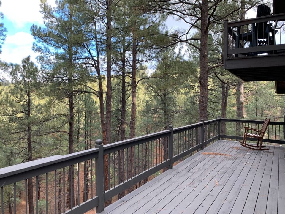 Main house deck. More seating available than shown in the picture.