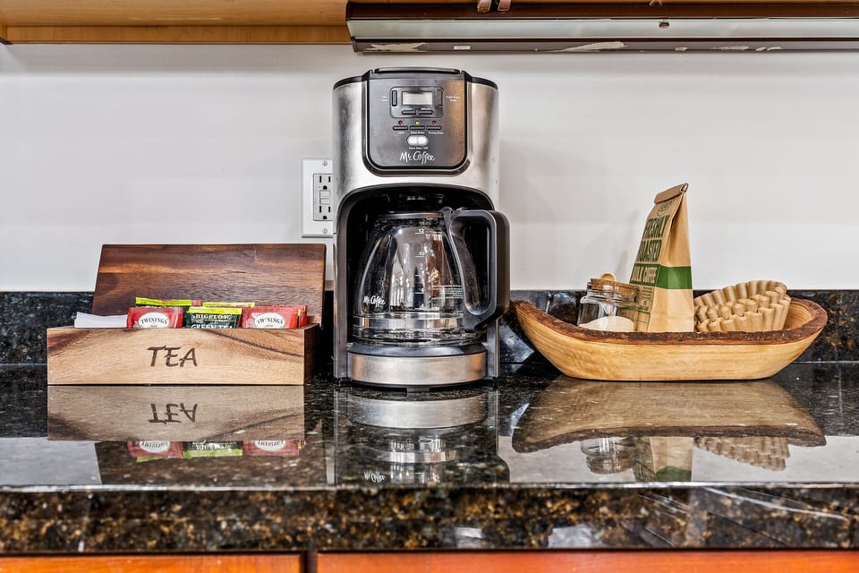 Coffee and Tea Station in Kitchen