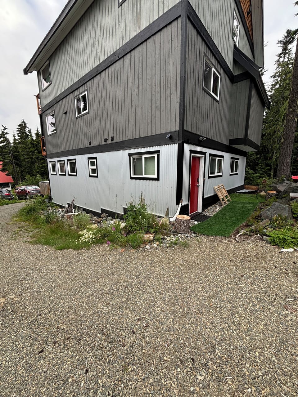 Summer exterior access and parking