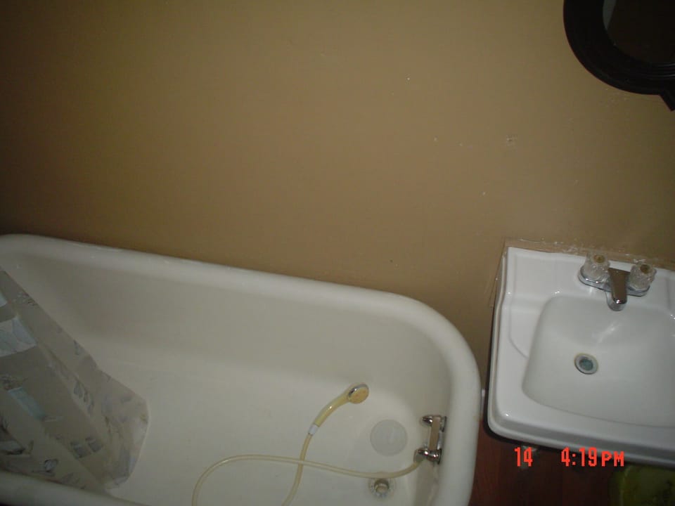 Tub-Handheld shower wand.
