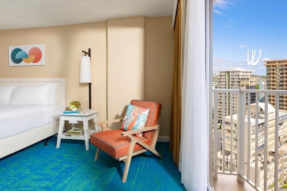 Step outside and sip coffee with open-air city views.