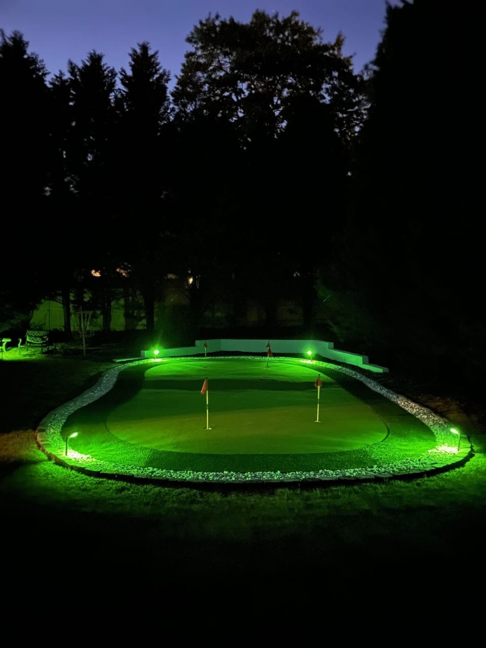 Green Acres - Putting Green can be played at night with light up balls.