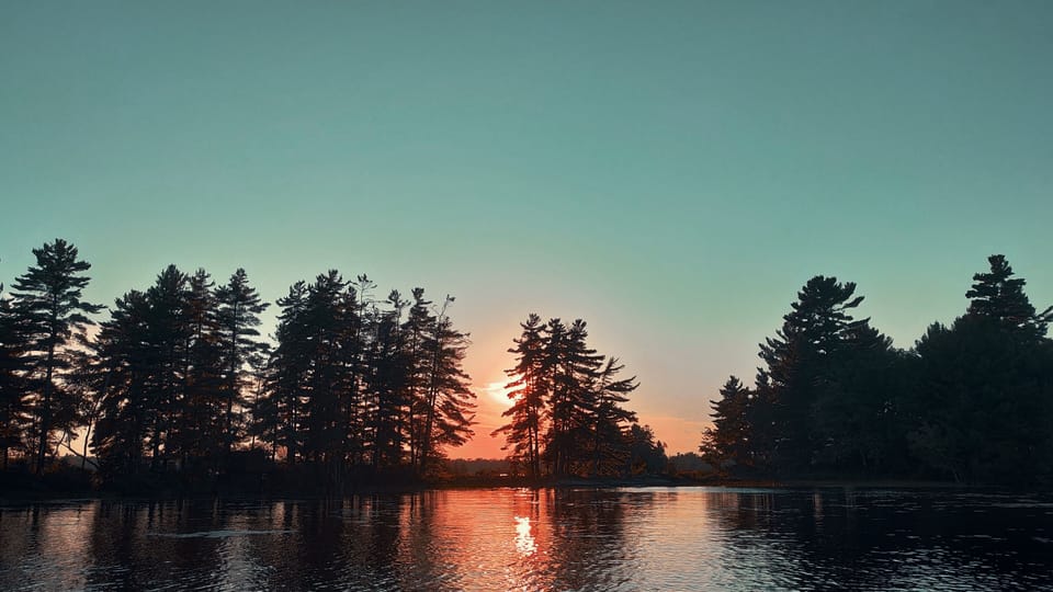 Just outside on the lake, so pretty!