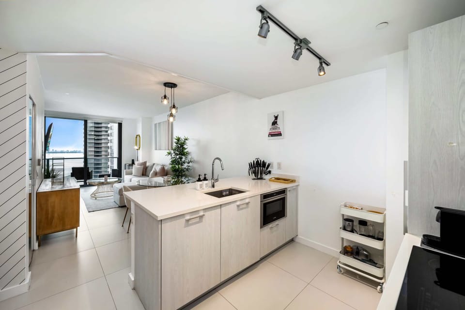 Kitchen with fully stocked essentials
