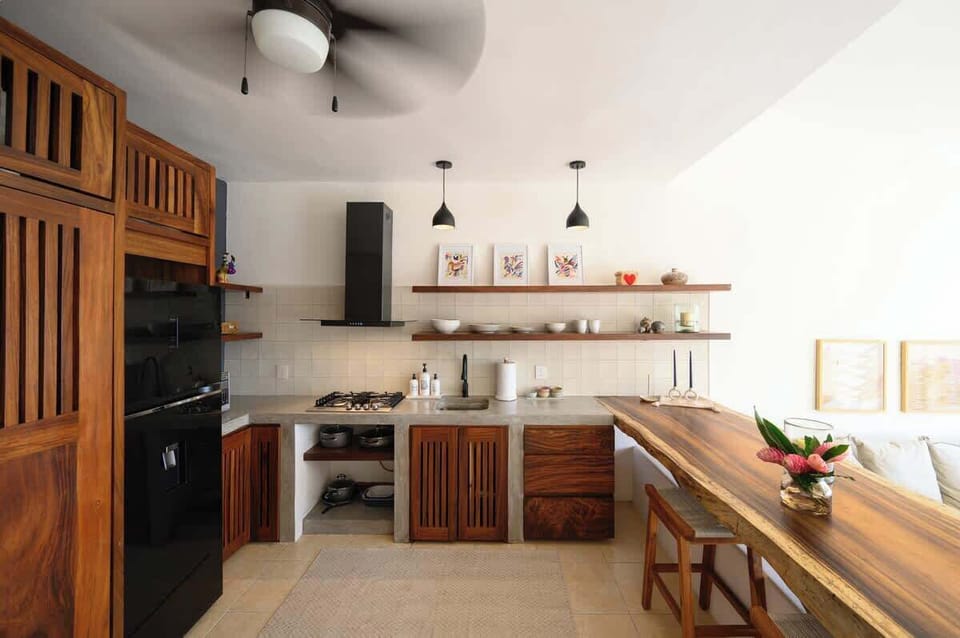Includes coffee maker, blender, toaster, and all essentials
