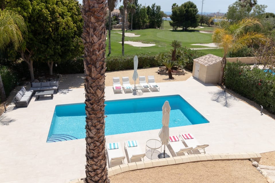 Big pool seen from the balcony