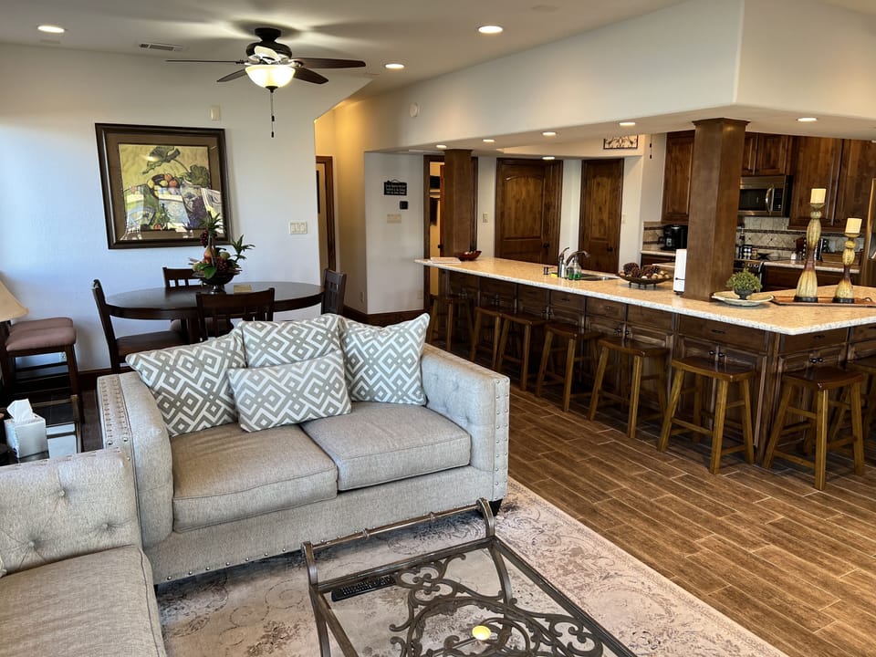 Family Room and open kitchen. - Waterfront - 1st Floor