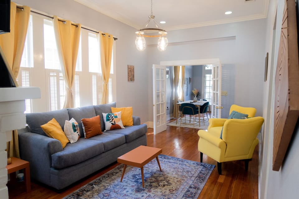 Living Room with pullout Queen sleeper for extra guests