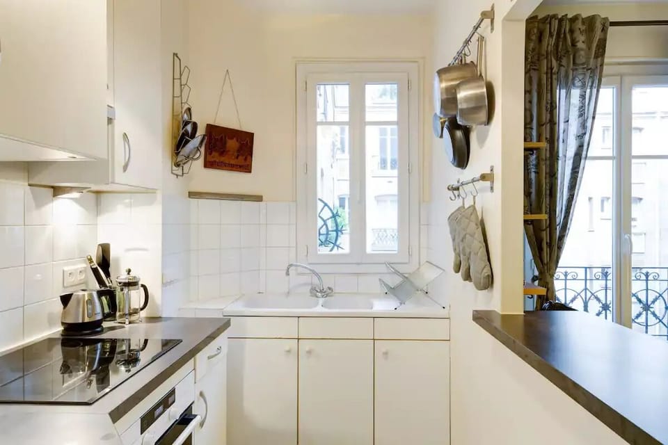 This compact kitchen is a great little work space