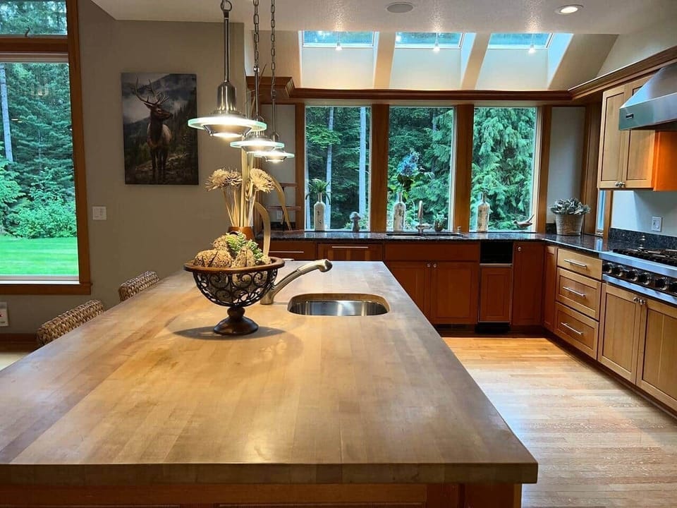 This massive natural wood is great for displaying and serving your creative cooking dishes