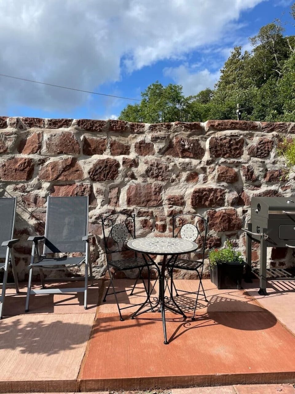 Patio area in garden