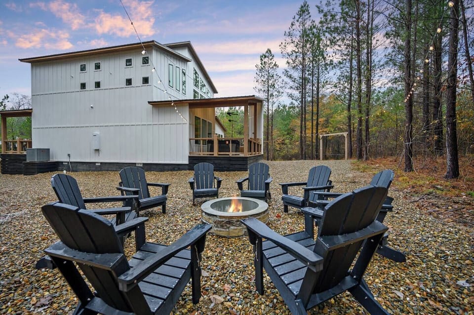 S'more sticks are in the kitchen and the party lights are ready for you.
