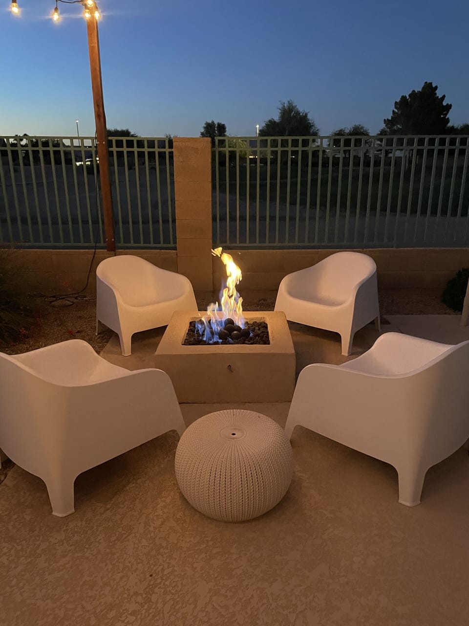 1 of 2 gas fire pits.