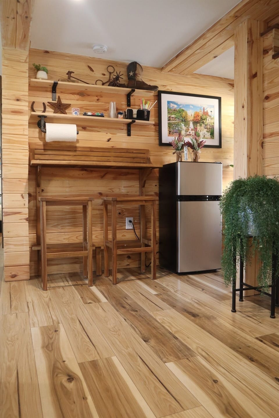 Mini bar w/ Fridge in Game room downstairs
