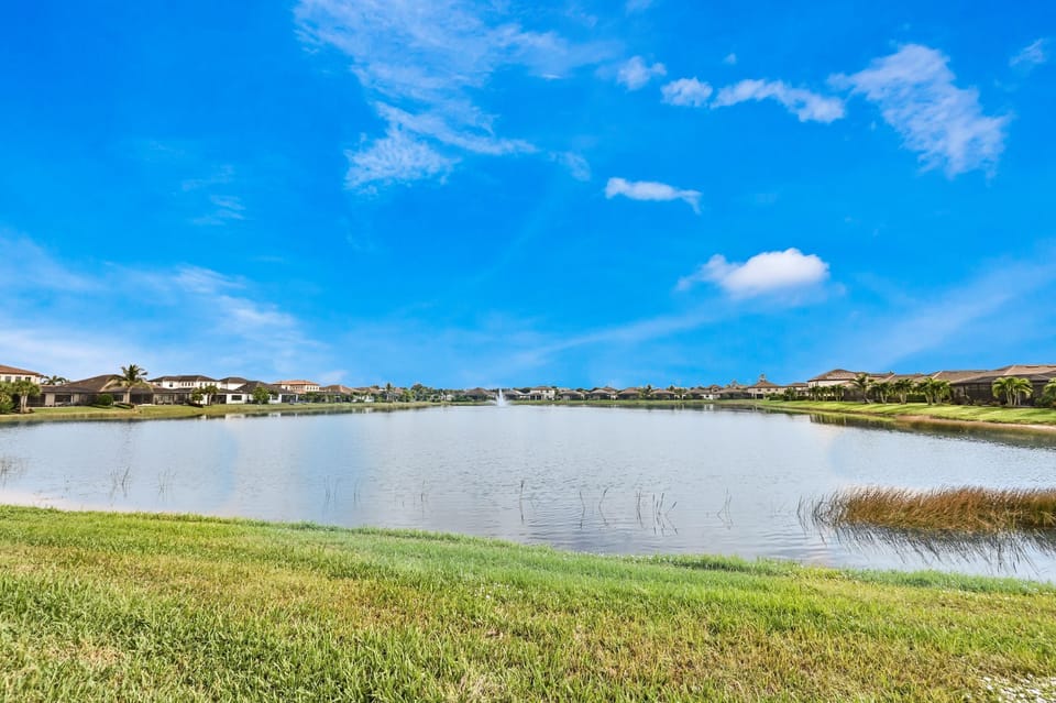 Lake behind the home