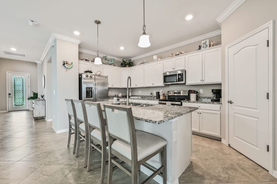 Kitchen with walk in pantry