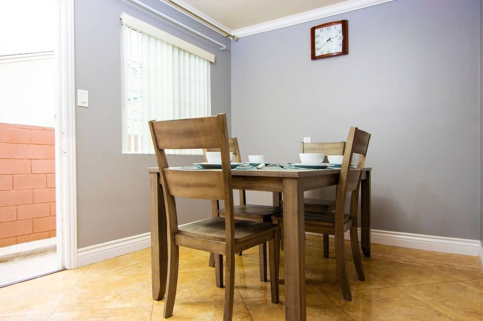 Dining table.  Additional chairs available in storage (please message host if needed).