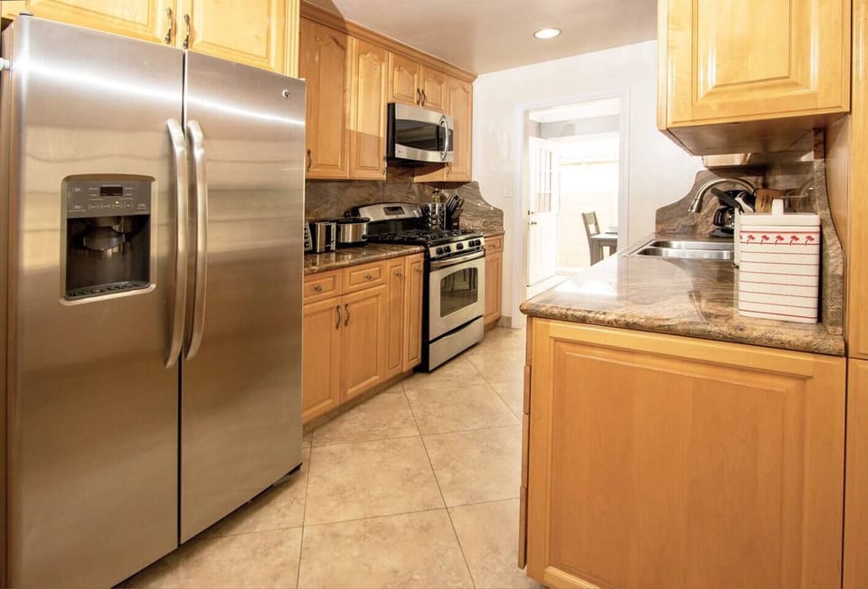 Full kitchen with appliances and kitchen ware.   We also have table settings for 6 people. 