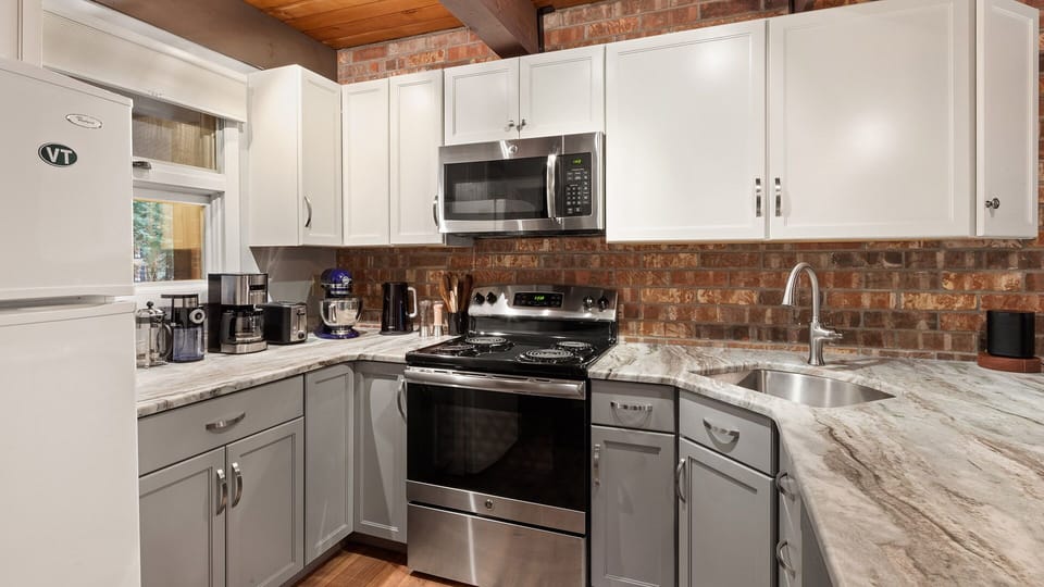 Kitchen stocked with new appliances