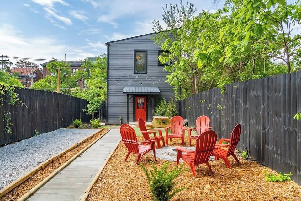 Backyard: A favorite among everyone, our backyard is the perfect spot for outdoor dinners with your loved ones, a cozy bonfire night, or even both.