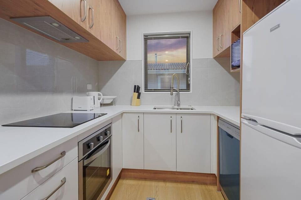 There is plenty of prep space in the kitchen.