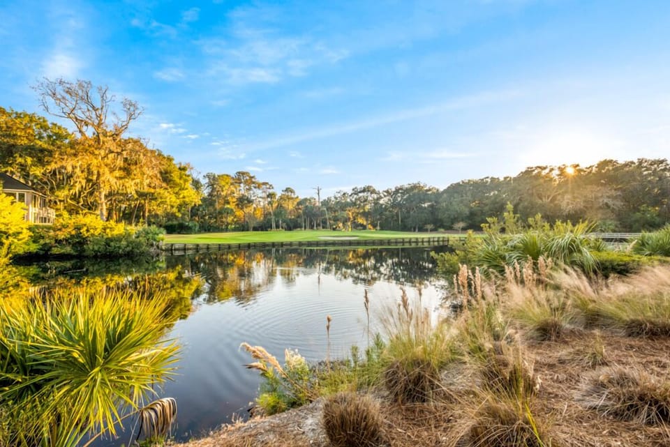 Back Exterior Lagoon and Golf Views
