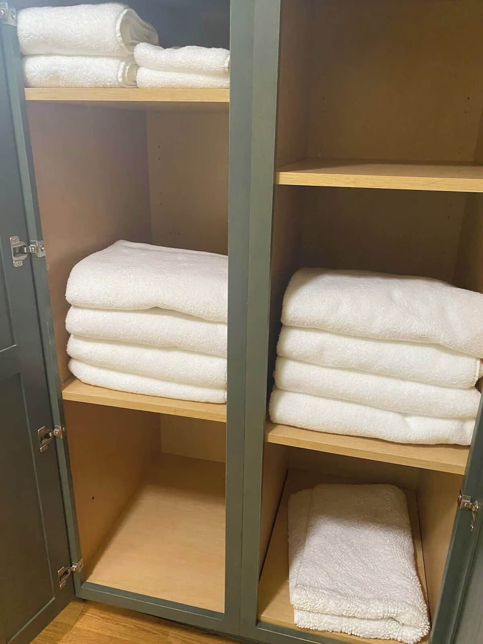 Fluffy white towels.