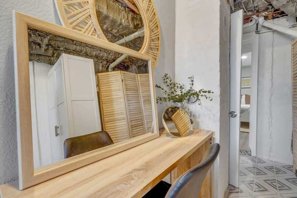 We Offer a Spacious Mirror for Your Morning Routine, Along with a Convenient Magnifying Mirror and a Full-Length Mirror to Perfect Your Outfit of the Day