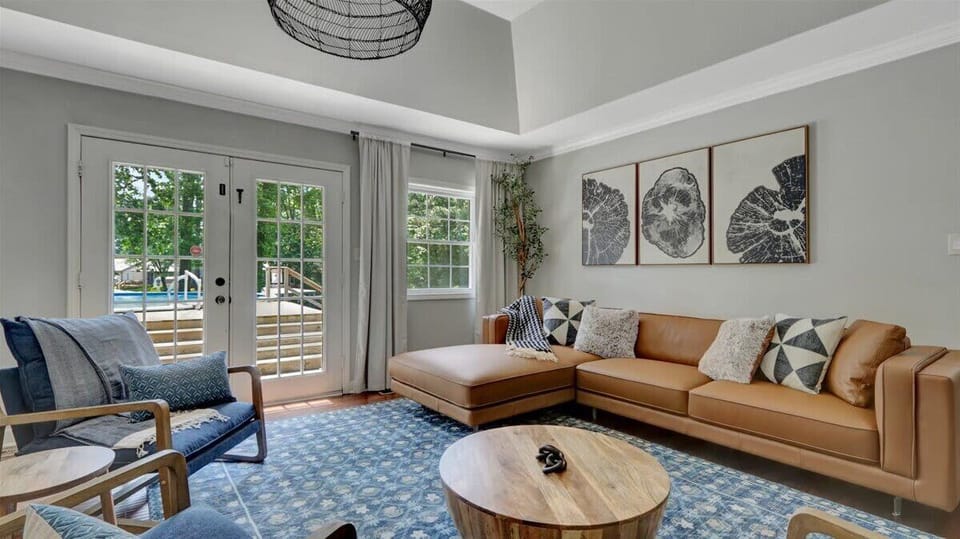 Our cozy living room is perfect for your family to relax and catch up