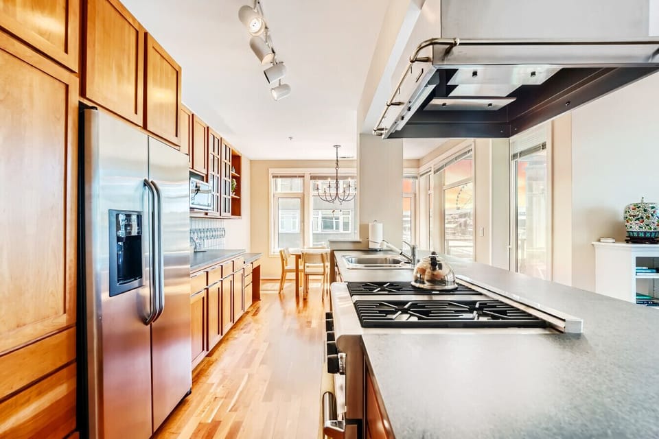 Kitchen with views