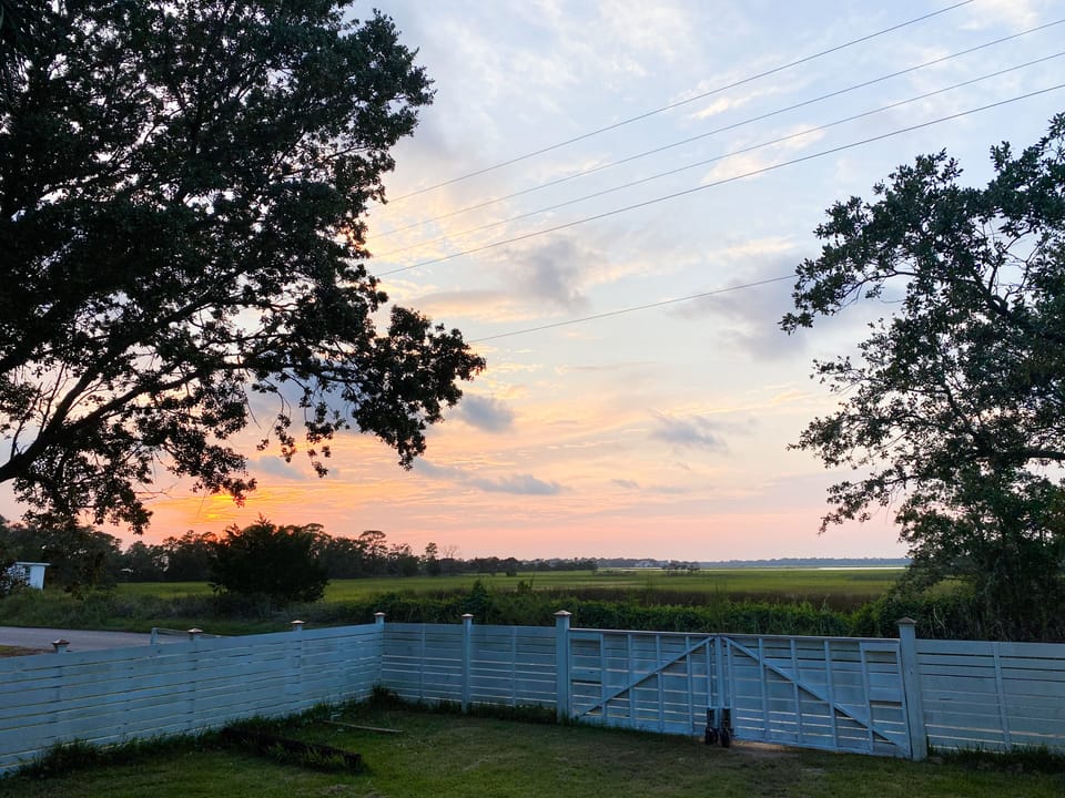 Sunset in the backyard