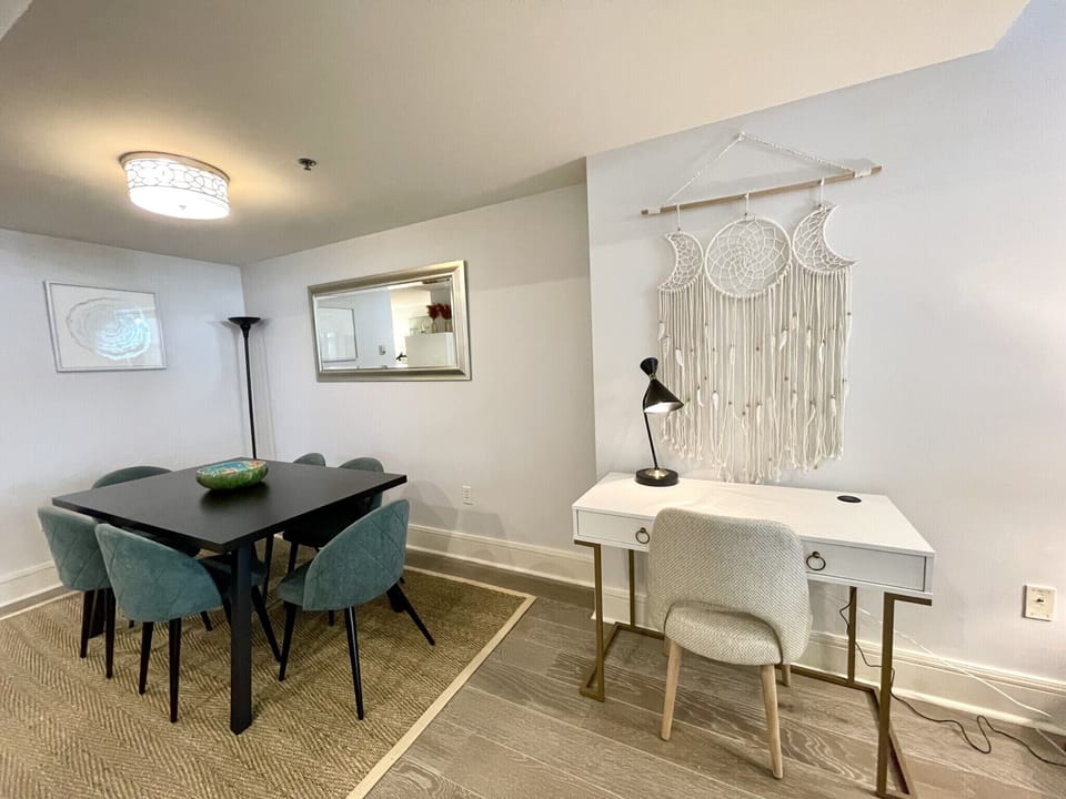 Dining Table, seats 6, and work desk 