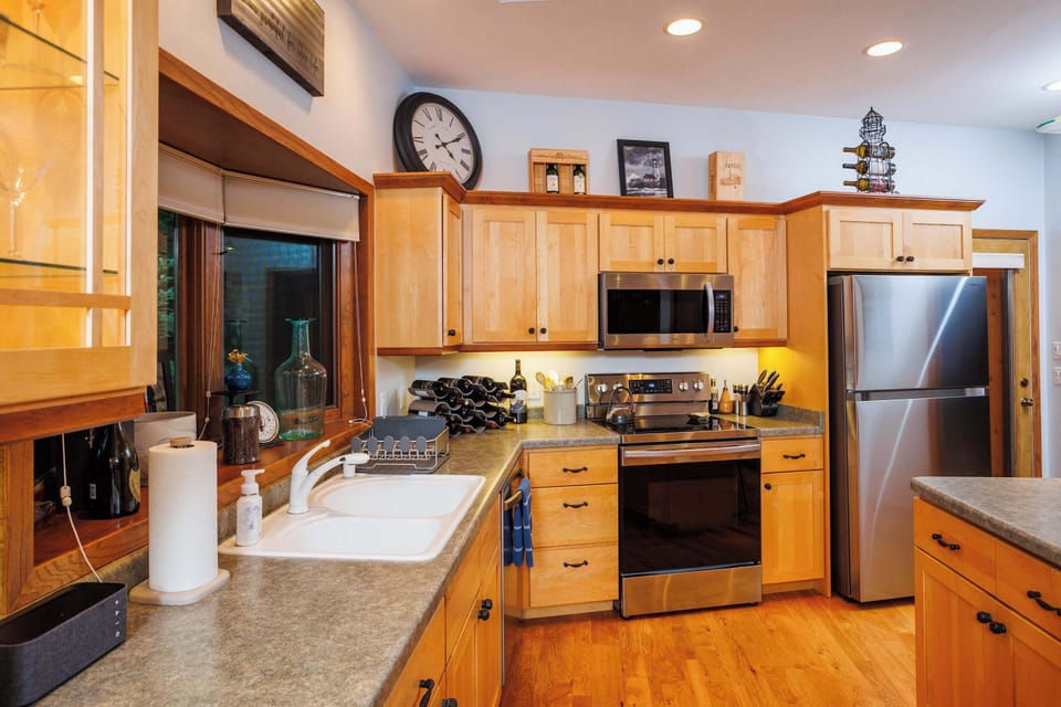 Fully stocked kitchen has everything needed to prepare amazing meals for all