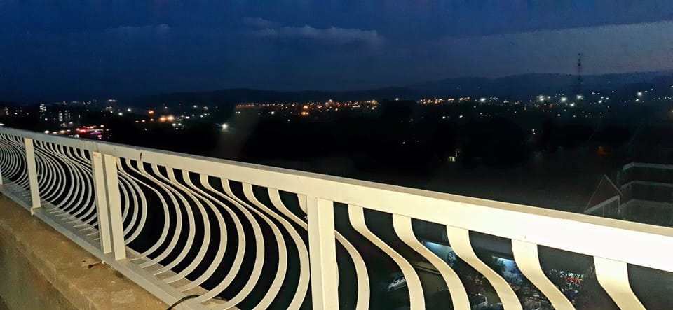 Rooftop Night City View
