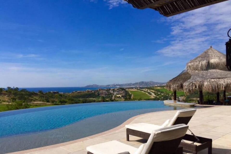Lounging by the pool