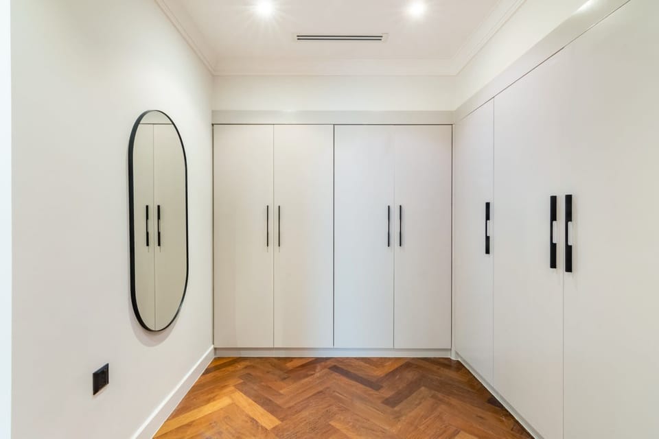 Master suite huge walk in wardrobe area