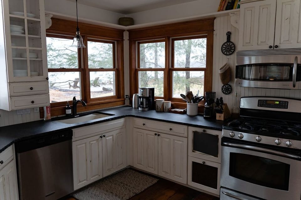 Gourmet kitchen with stainless appliances and granite countertops