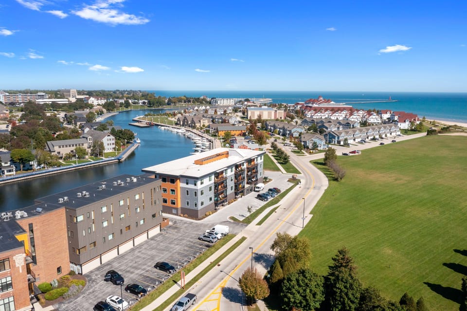 Aerial view of Condo building