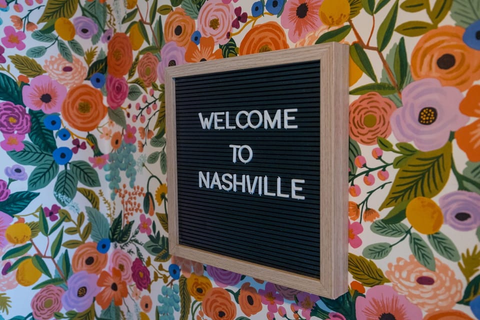 Transport yourself to the heart of country music with a selfie by the Nashville sign in this whimsical floral setting! 🌼 #FloralNashville