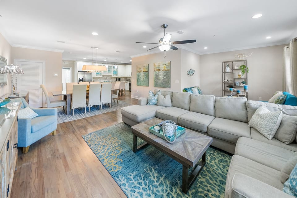 2nd Floor- 🛋️ Spacious Living Room with sectional sofa and large flat-screen TV