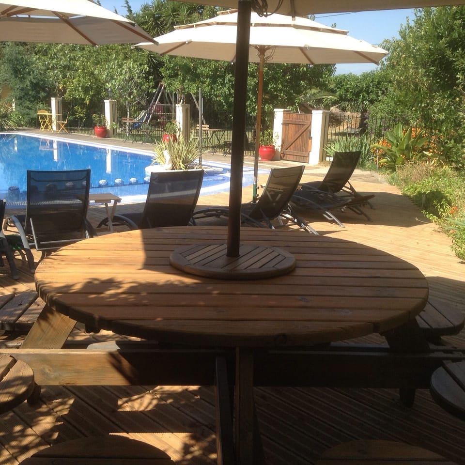 relax by the pool
