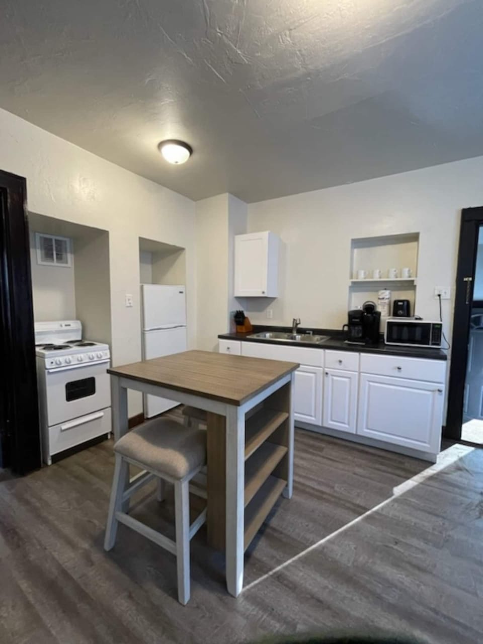 Kitchen with small dining table for two 