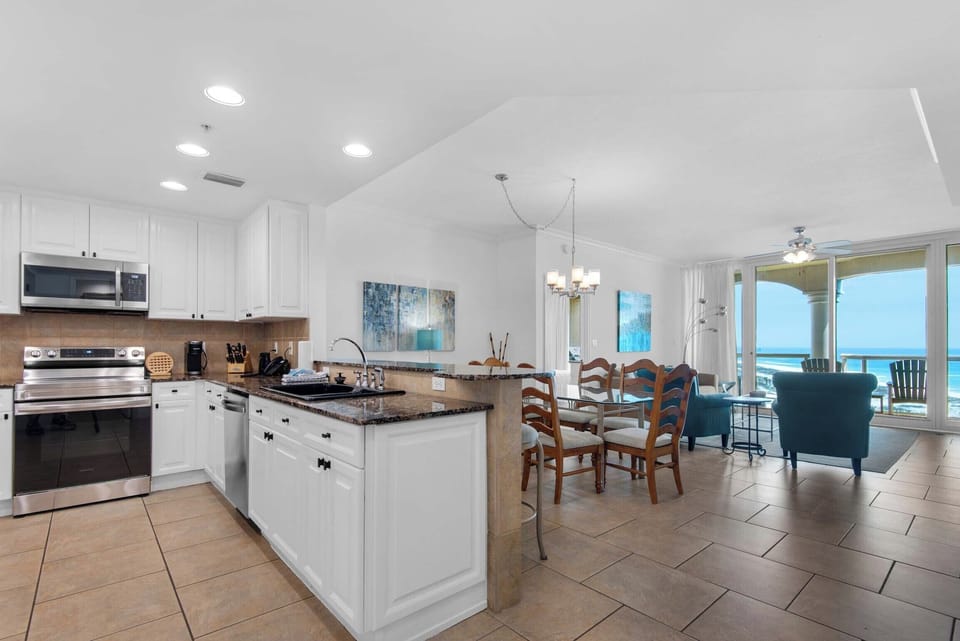 Kitchen to living room view