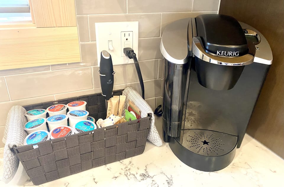 Start your day with a cup of coffee or tea