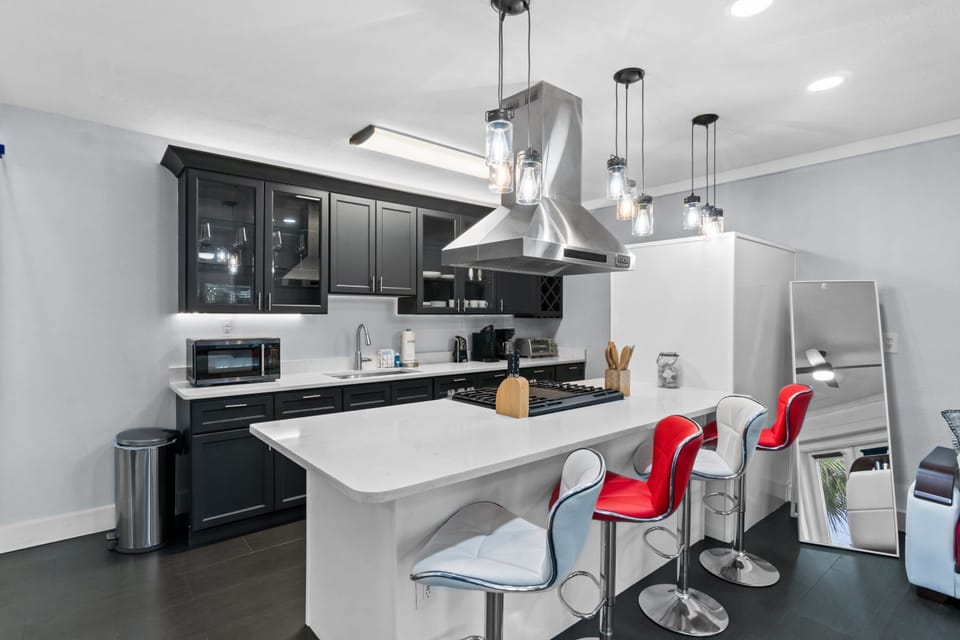Full Size Kitchen with Bar Seating