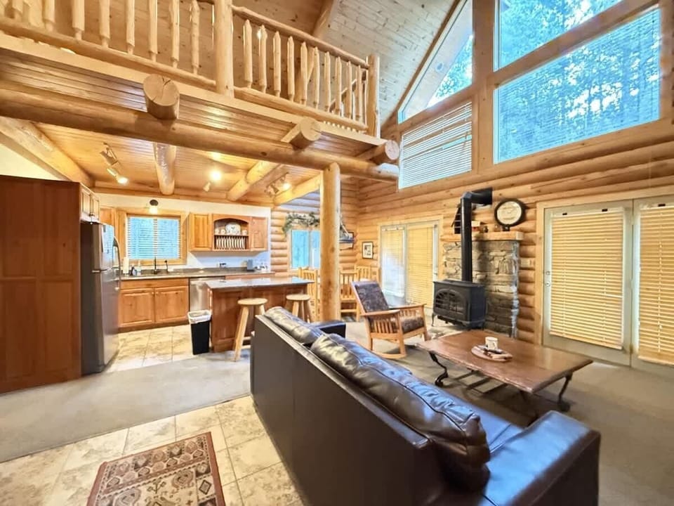 Another view of the living room. A fireplace is also available here to keep warm.