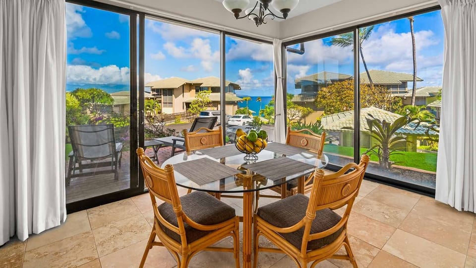 Kapalua Bay Villas #11G4 - Ocean View Dining Room - Parrish Maui
