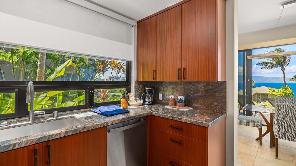 Kapalua Bay Villas #15G2 - Ocean View Kitchen - Parrish Maui