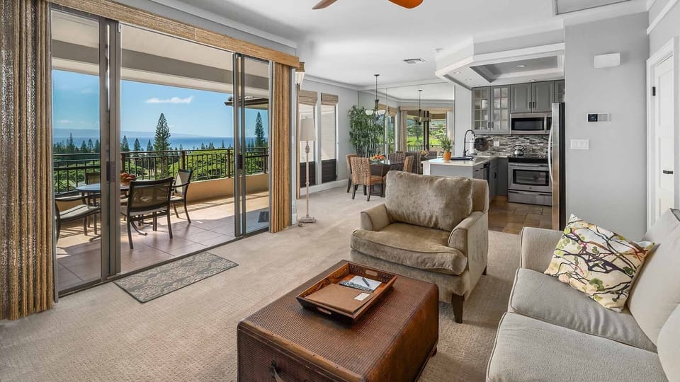 Kapalua Golf Villas #19V1 - Ocean View Living Great Room - Parrish Maui